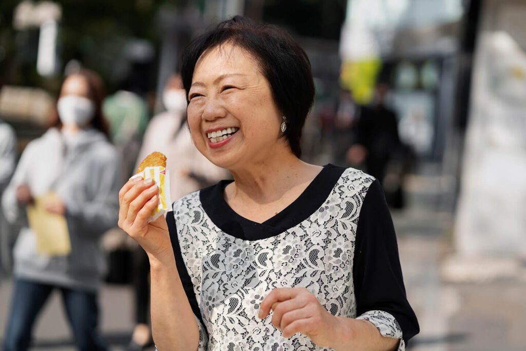 Middle Age Woman Smiling Having Good Time